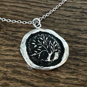 Pyrrha Sterling Silver Talisman Necklace | Tree of Life | 28” Chain | .925